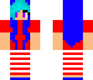red white and blue girl