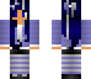 striped blue girl
