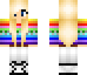 rainbow sweater girl