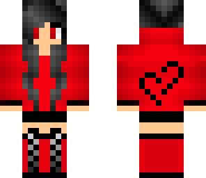 red heart girl