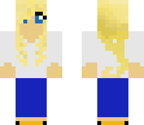 blonde girl in jeans