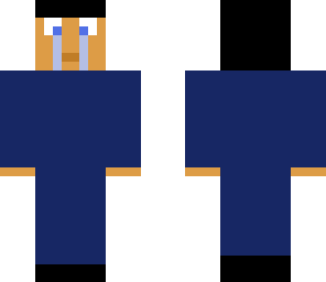 a sad man dressed in blue