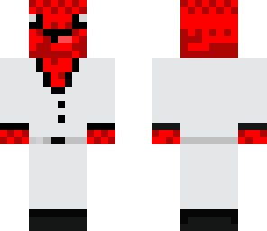 red bacca suit and tie