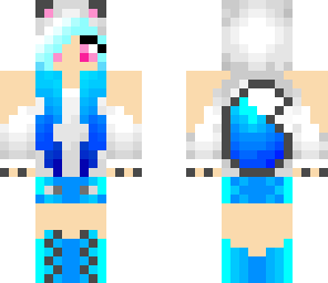ice blue wolf girl