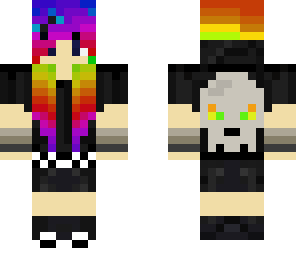 rainbow goth girl