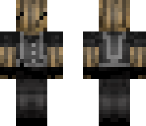 wood with clothes