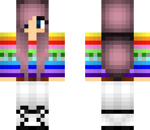 rainbow red hair girl