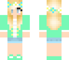 blue green girl