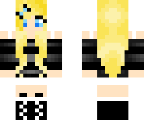 blonde casual chick in black