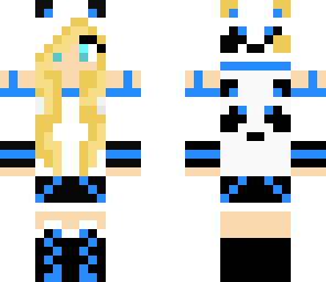 blue panda girl