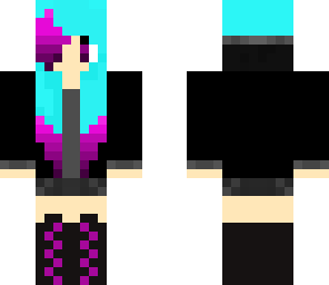 blue hair goth girl