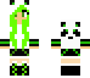 green panda girl