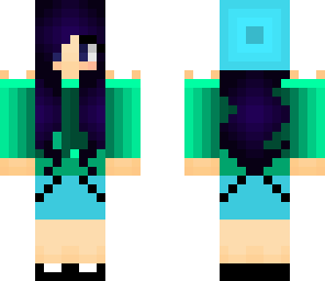 blue and green girl