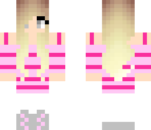 pink striped tee girl