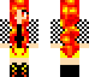 halloween girl with lava hair