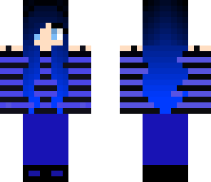 blue and black girl
