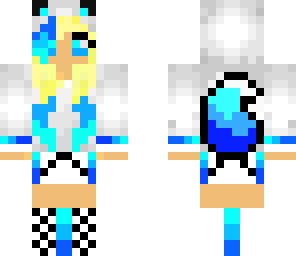 blue splash wolf girl