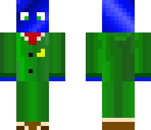 blue man in suit