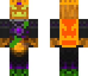 pumpkin king with cape and crown