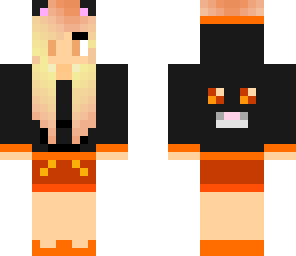 cat girl hoodie haloween version