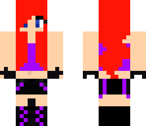 girl that has red awesome hair biker