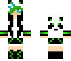 green panda girl