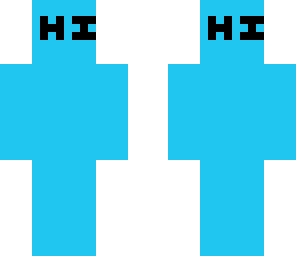 all blue and says hi
