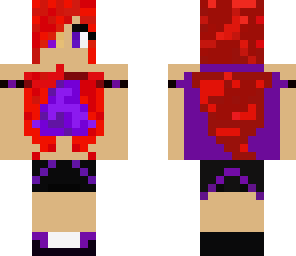 purple red hair chick 