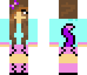 pink blue and purple girl