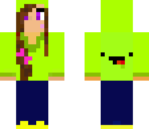 green hoodie girl