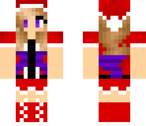 christmas skin with bottom hair purple