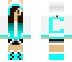 light blue dip dye panda