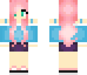 casual pink haired girl