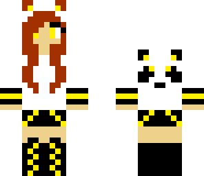 cute yellow panda girl
