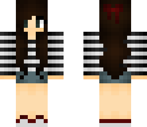 casual girl with stripes
