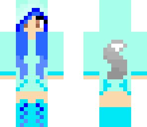 blue hoodie wolf girl