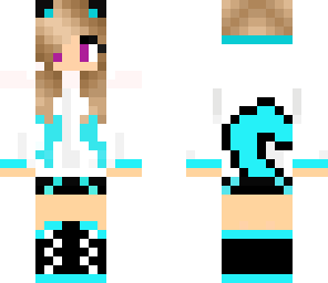 blue cat girl