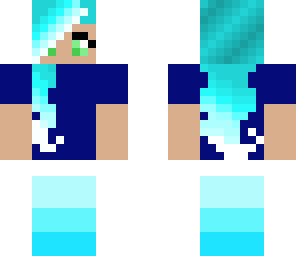 blue ice person hair by lightning silver