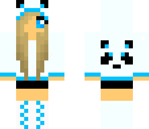 blue panda girl