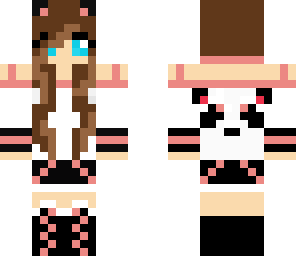 brunette pink panda edit