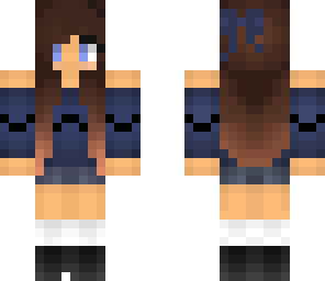 blue and black girl skin