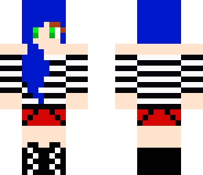 blue ponytail