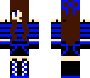cute blue gaming girl