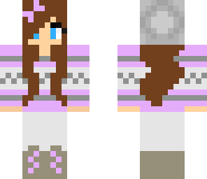 purple winter girl
