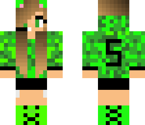 green gamer girl kitty
