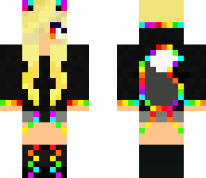 rainbow wolf girl