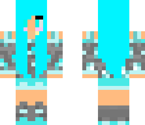 diamond ore girl turquise hair