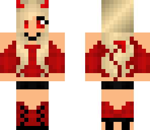 devil girl in heel boots