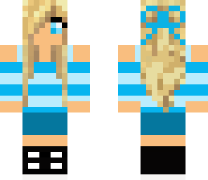 cute blue headphones girl