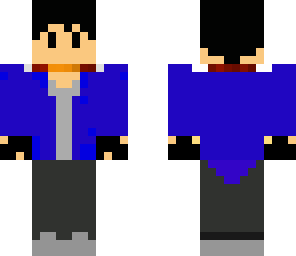 boy in blue jacket